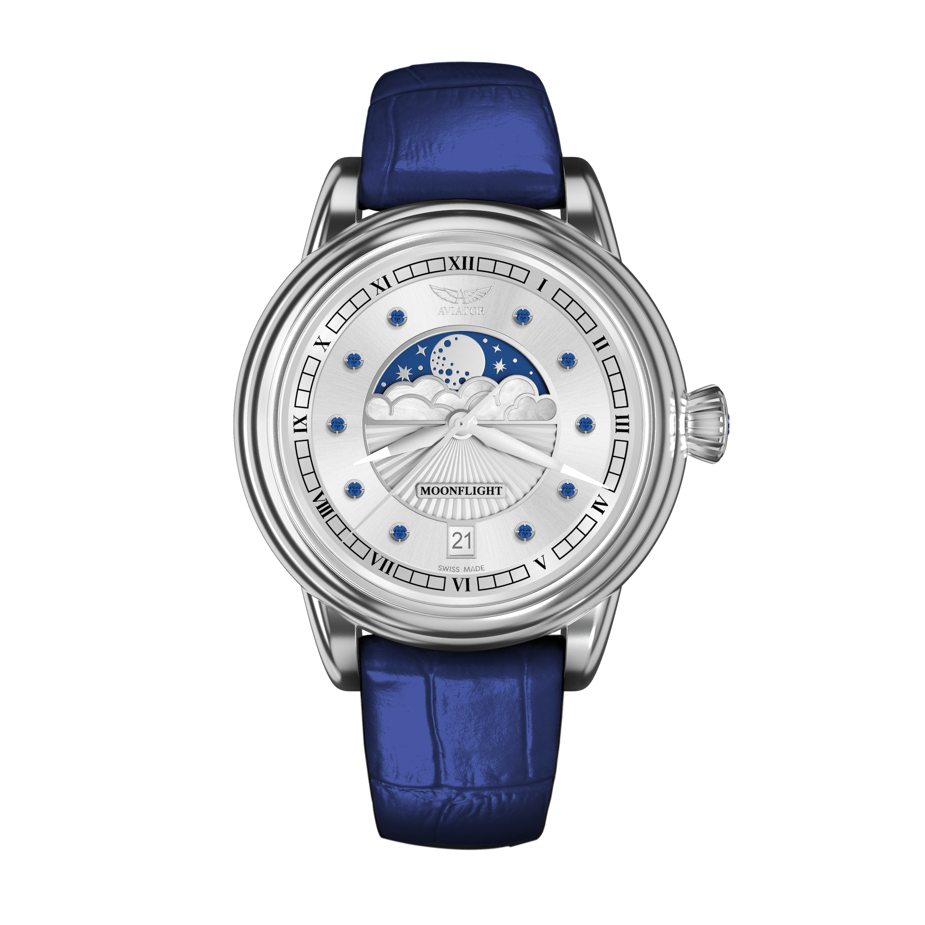 Hodinky Aviator Swiss DOUGLAS MOONFLIGHT V.1.33.0.415.4