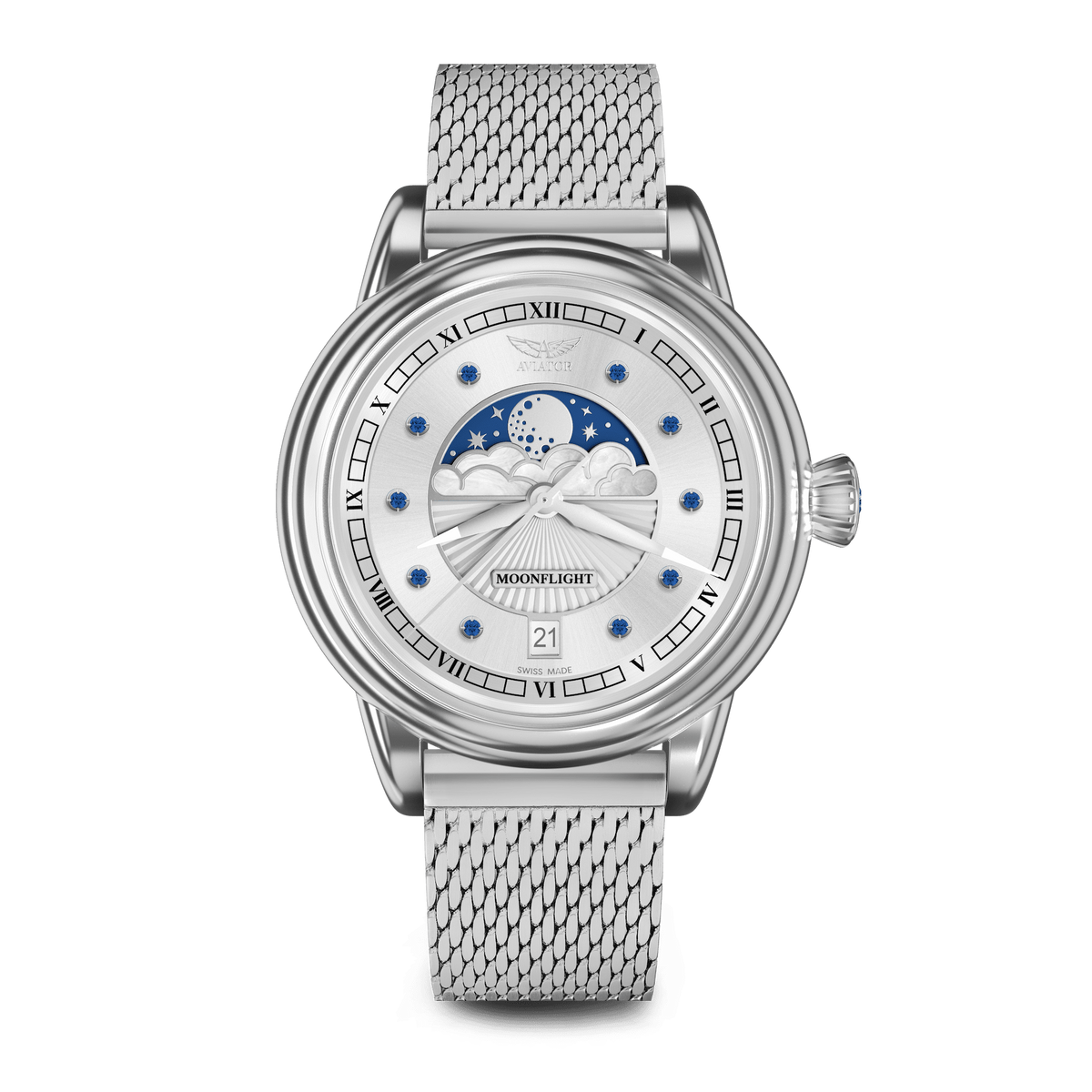 Hodinky Aviator Swiss DOUGLAS MOONFLIGHT V.1.33.0.415.4