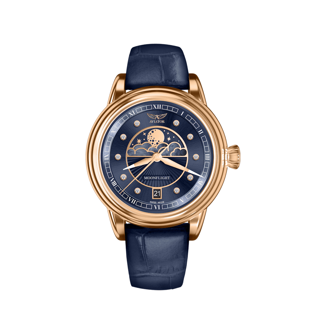 Hodinky Aviator Swiss DOUGLAS MOONFLIGHT V.1.33.2.380.4