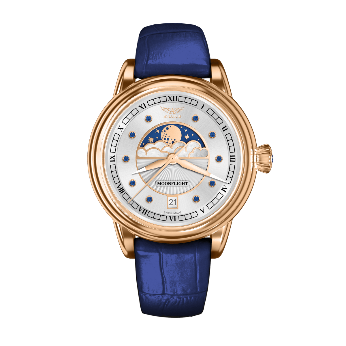 Hodinky Aviator Swiss DOUGLAS MOONFLIGHT V.1.33.2.416.4