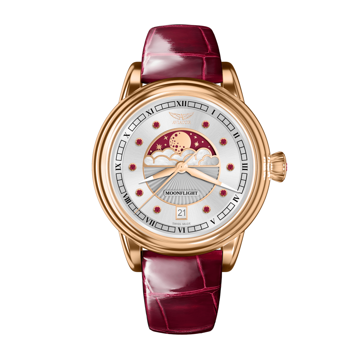 Hodinky Aviator Swiss DOUGLAS MOONFLIGHT V.1.33.2.420.4