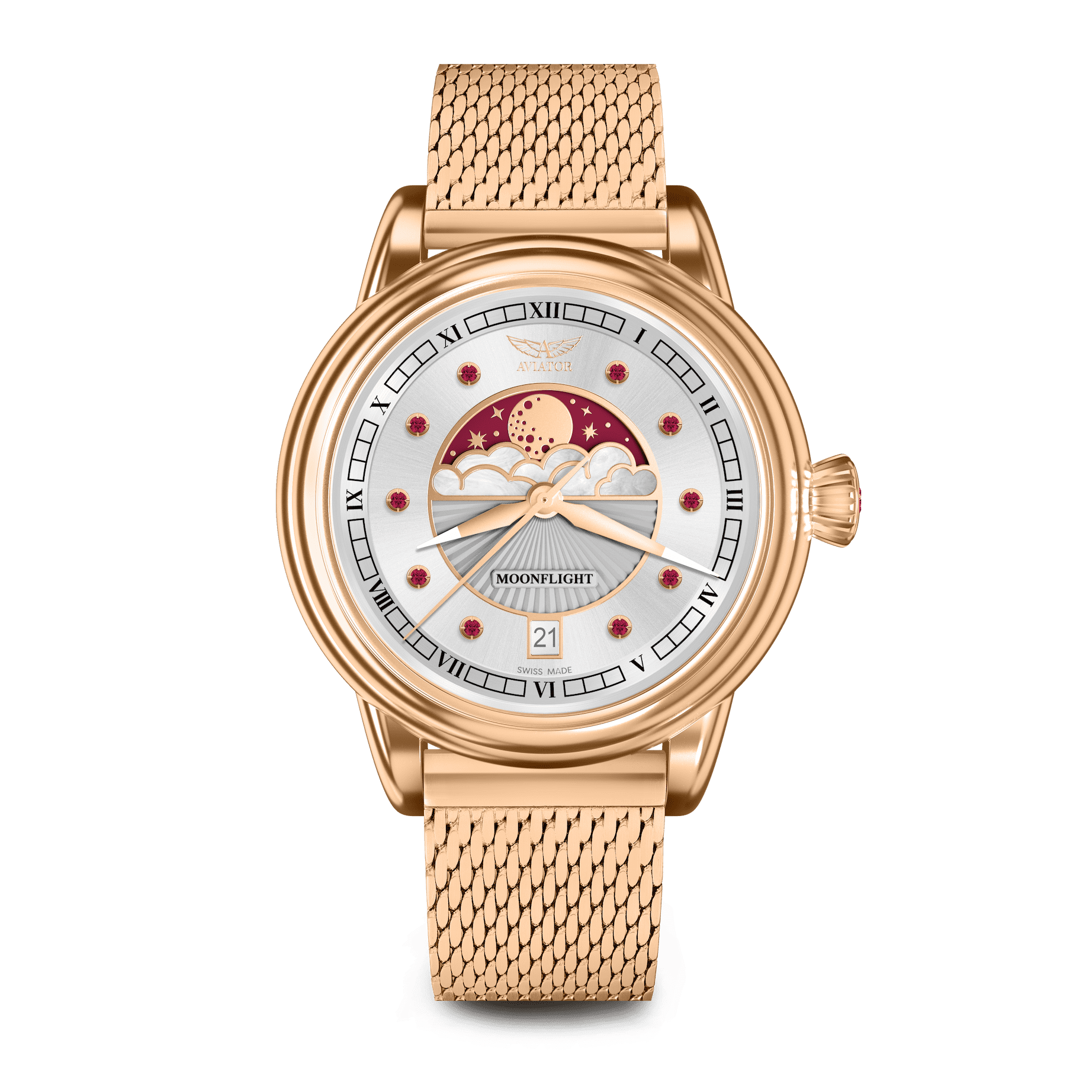Hodinky Aviator Swiss DOUGLAS MOONFLIGHT V.1.33.2.420.4