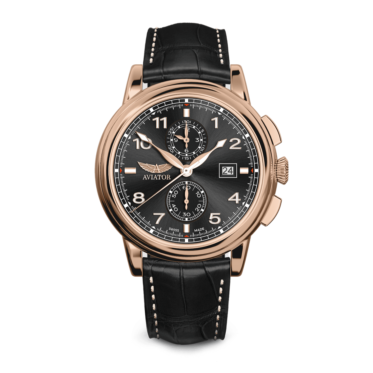 Hodinky AVIATOR SWISS Douglas DC-3 Chronograph V.2.45.2.406.4