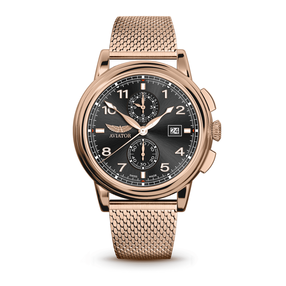 Hodinky AVIATOR SWISS Douglas DC-3 Chronograph V.2.45.2.406.4