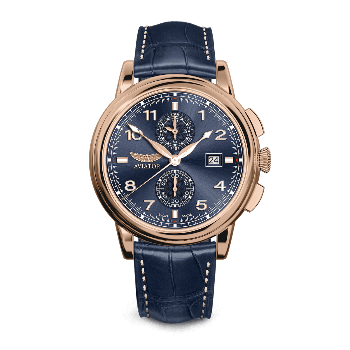 Hodinky AVIATOR SWISS Douglas DC-3 Chronograph V.2.45.2.408.4