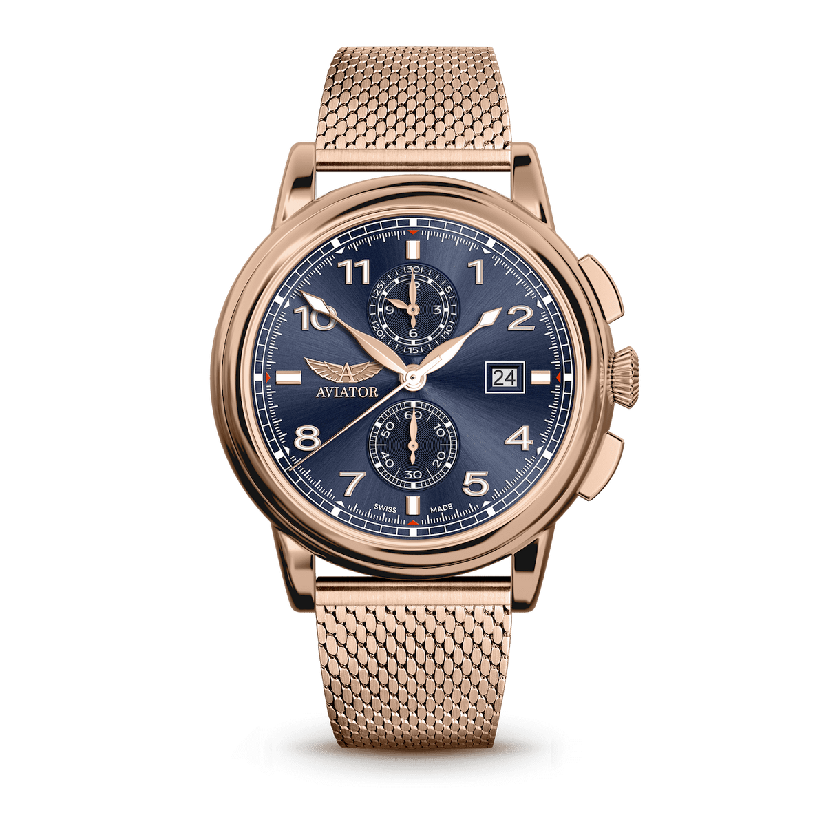 Hodinky AVIATOR SWISS Douglas DC-3 Chronograph V.2.45.2.408.4