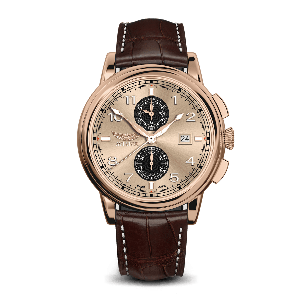 Hodinky AVIATOR SWISS Douglas DC-3 Chronograph V.2.45.2.410.4