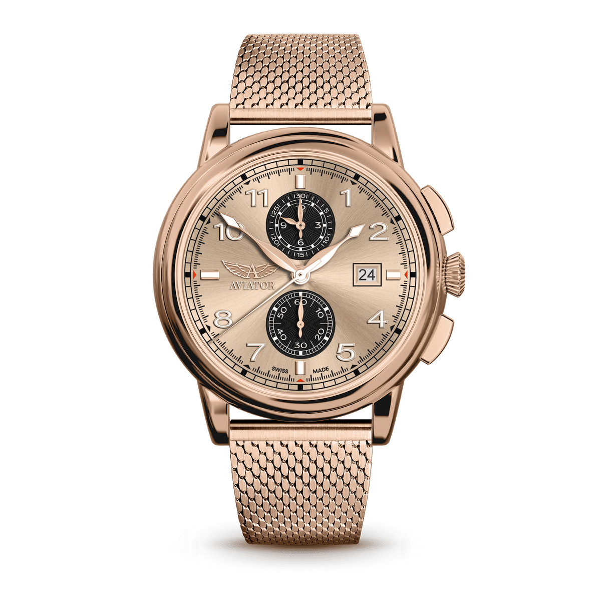Hodinky AVIATOR SWISS Douglas DC-3 Chronograph V.2.45.2.410.4