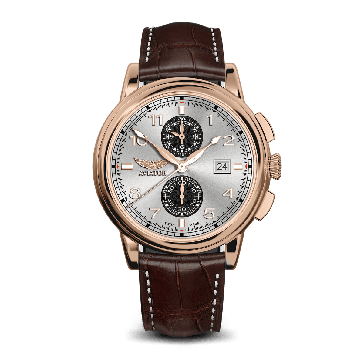 Hodinky AVIATOR SWISS Douglas DC-3 Chronograph V.2.45.2.412.4