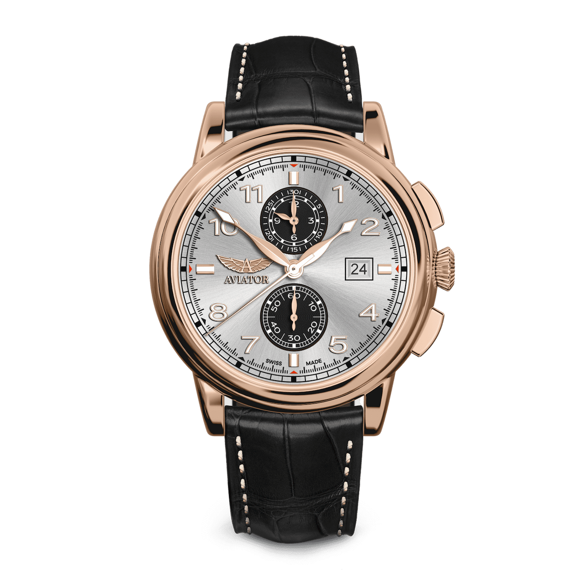 Hodinky AVIATOR SWISS Douglas DC-3 Chronograph V.2.45.2.412.4