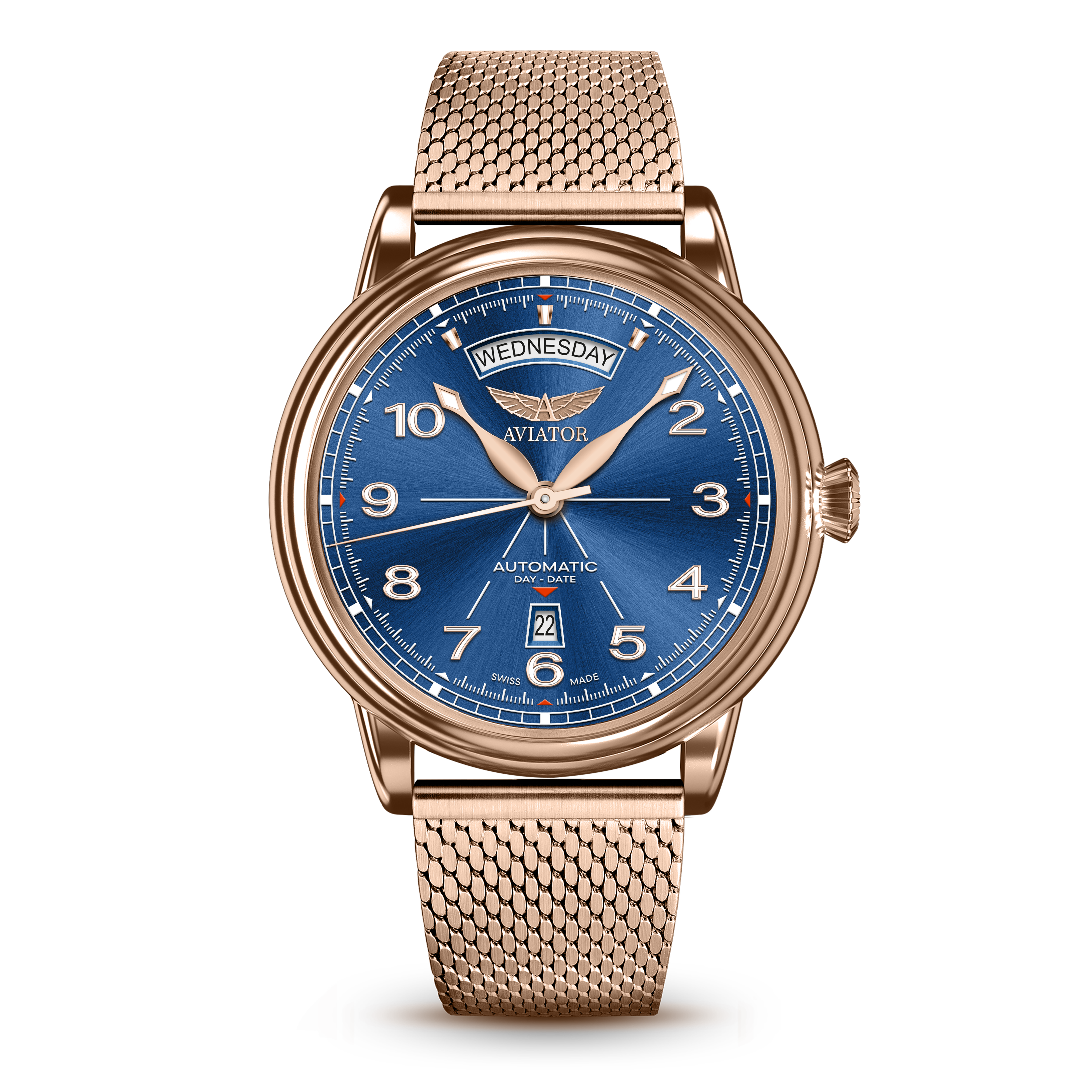 Watch AVIATOR SWISS Douglas day-date 45 V.3.44.2.402.4