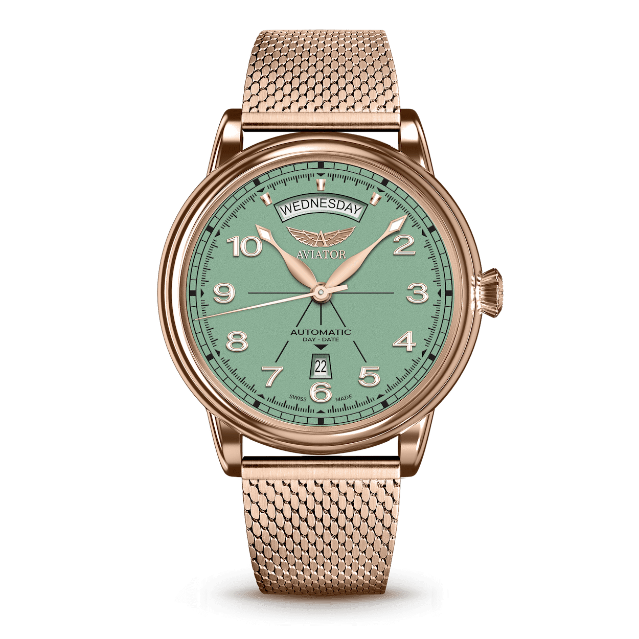 Hodinky AVIATOR SWISS Douglas day-date 45 V.3.44.2.404.4